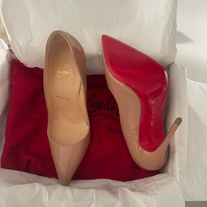 35.5 so Kate 120 patent leather nude pumps